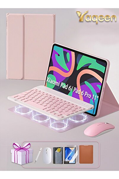 yaqeen XiaoMi Pad 6 11-Inch/ Pad 6 Pro 11-Inch Detachable Bluetooth Keyboard Case With Pen Slot