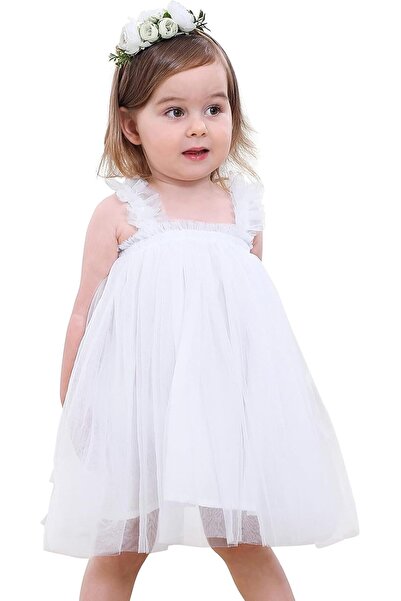 Century Star Φόρεμα πριγκίπισσας για μωρά κορίτσια - Λευκό (0-6 μηνών)