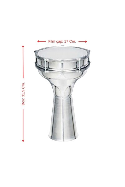 Genel Markalar 102 Darbuka Alüminyum Klasik 2 Numara Düz