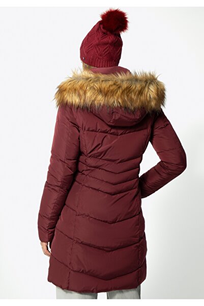 Wittchen Women's Quilted Down Jacket with Hood Burgundy Polyester