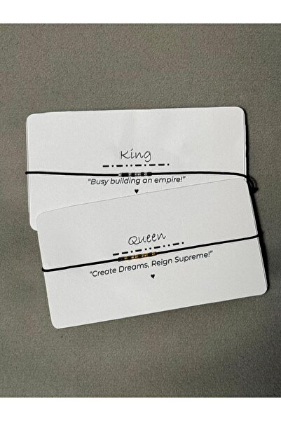 OEM Bratara cuplu Cod Morse KING & QUEEN