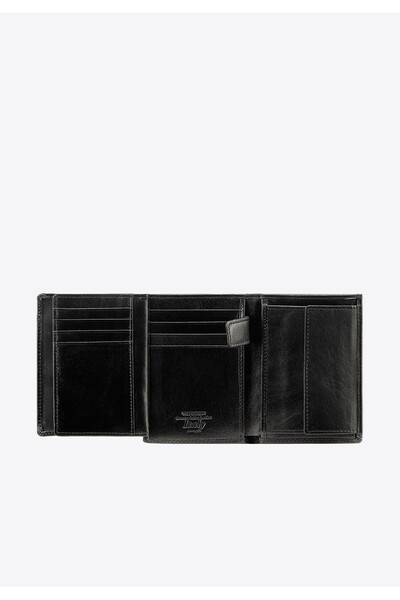 Wittchen Men's Leather Wallet, Practical, Black and Gold, Leather