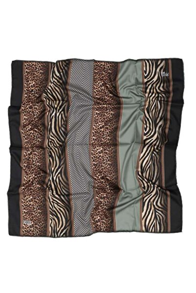 Levidor Green Leopard Pattern Twill Digital Scarf