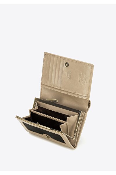 Wittchen Women's Leather Wallet Classic Medium Beige Leather