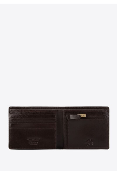 Wittchen Men's Leather Wallet with Stitching, Dark Brown, Leather