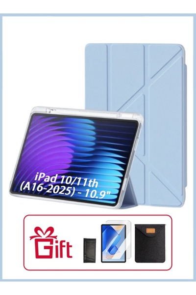 yaqeen حافظة قابلة للطي ومقاومة للصدمات على شكل حرف Y مع فتحة للقلم لجهاز iPad 11th Gen (A16 2025) وiPad 10th مقاس 10.9 بوصة
