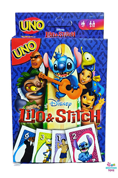 Brother Toys Lilo Ve Stitch Uno Oyun Kartları 108 Adet Kart
