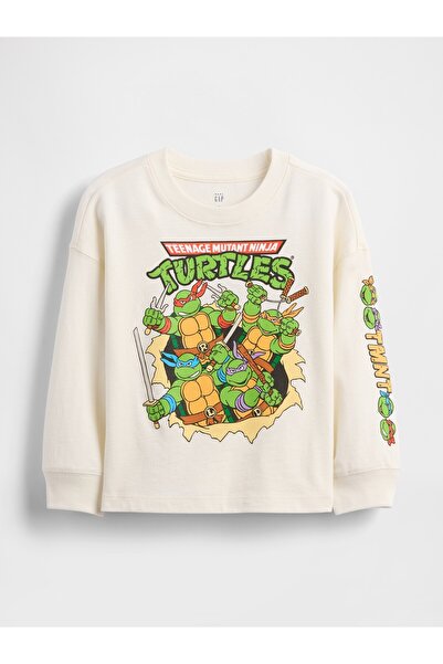 GAP Erkek Bebek Beyaz Ninja Kaplumbağalar Grafik T-Shirt