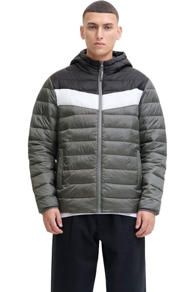 Jack & Jones JACK &JONES West Light Puffer Hood jacket - 12283196-Castlerock
