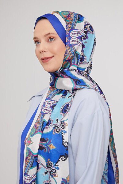 Levidor Saks Etnik Çini Desen Vual İpek Şal