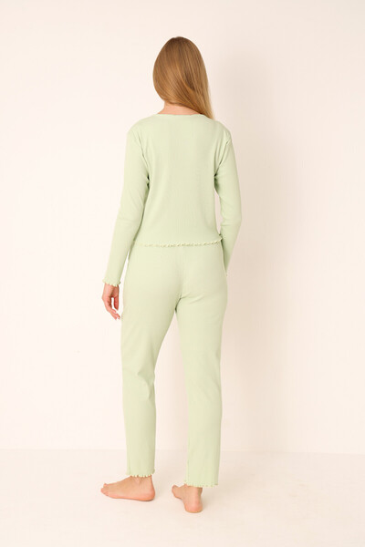 NBB Green Front Buttoned Pajama Set