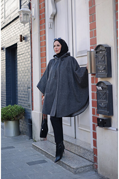 KADEEM Milena Herringbone Cashmere Poncho – 2012