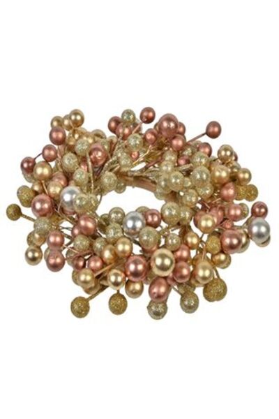 Silver Star Inel decorativ pentru lumânare, auriu/bronz, Crăciun, 22 cm