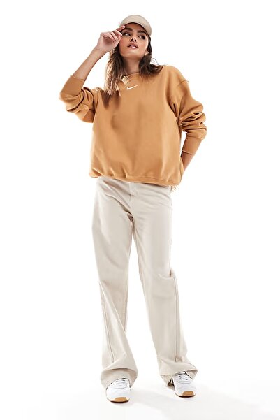 Nike Sportswear Essential Collection Fleece Oversized D Crew Women's Sweatshirt Orange