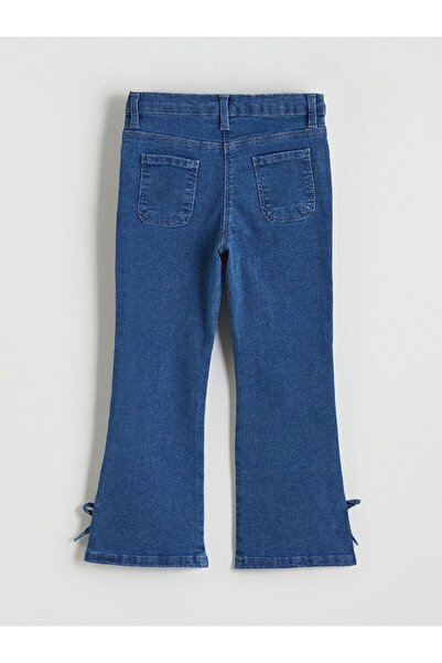 LC Waikiki Lcw Kids Flared Girls' Jean Pants with Bow Detail