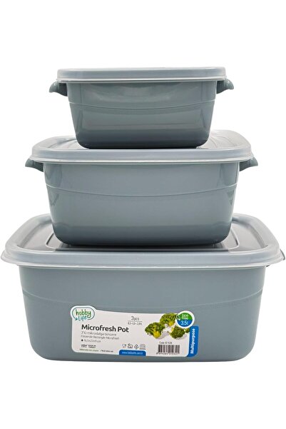 B&D Micro Fresh Food Storage Containers by banddtools — Gray Plastic Rectangu...
