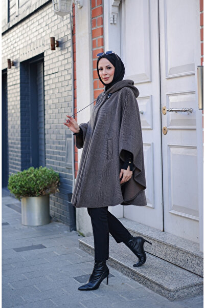 KADEEM Milena Herringbone Cashmere Poncho – 2012