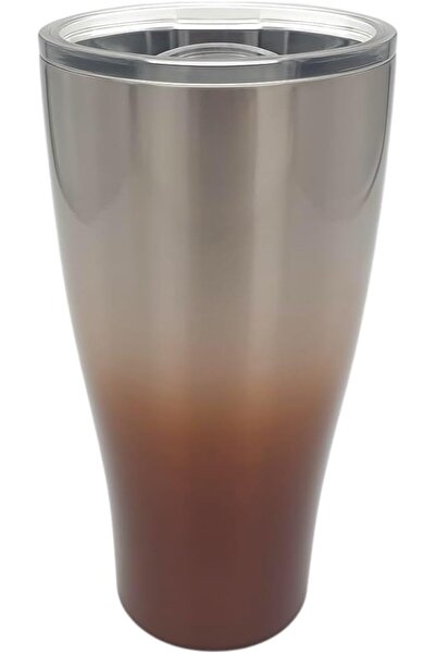 B&D Double Wall Stainless Steel Bottle, 17 oz/500 ml, Insulated, Brown