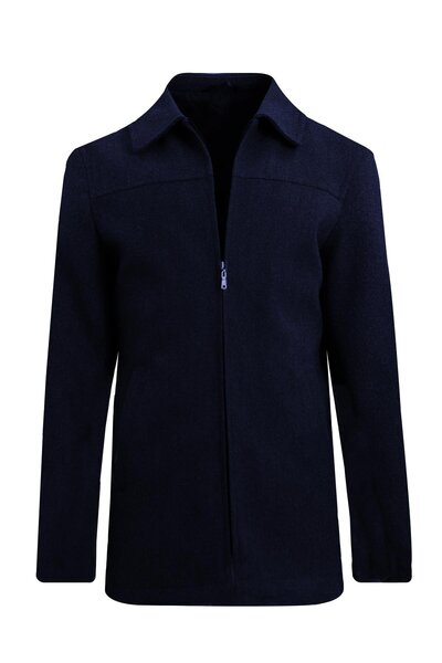 Uki LACİVERT Kaşe Mont