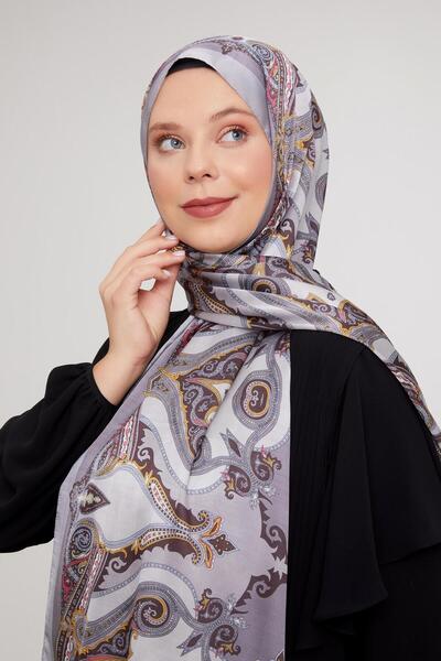 Levidor K.Vizon Etnik Çini Desen Vual İpek Şal