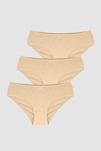 Penti Cotton Nude Slip Panties - Pack Of 3