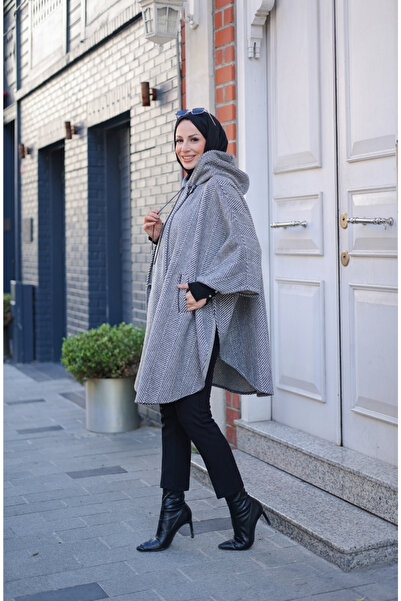 KADEEM Milena Herringbone Cashmere Poncho – 2012