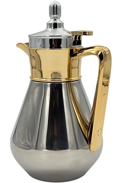 B&D Luxury Vacuum Thermos Pitcher by banddtools, Stainless Steel & Gold, 1.0 L