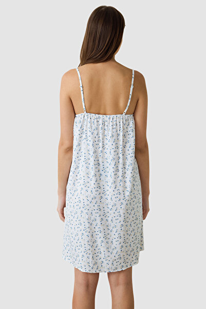 Penti Optical White Lilah Floral V-Neck Adjustable Strap Nightdress