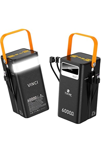 Zoom Plus محطة طاقة ZP60 (VINCI) بسعة 60,000 مللي أمبير، مولد طاقة محمول للاس...