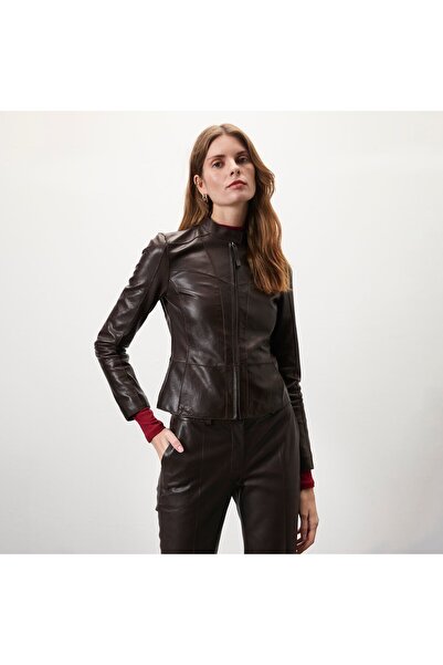 Desa Alenna Brown Women's Leather Jacket