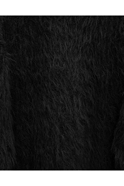 Modamorfo Round Neck Bearded Knitwear Sweater -Black