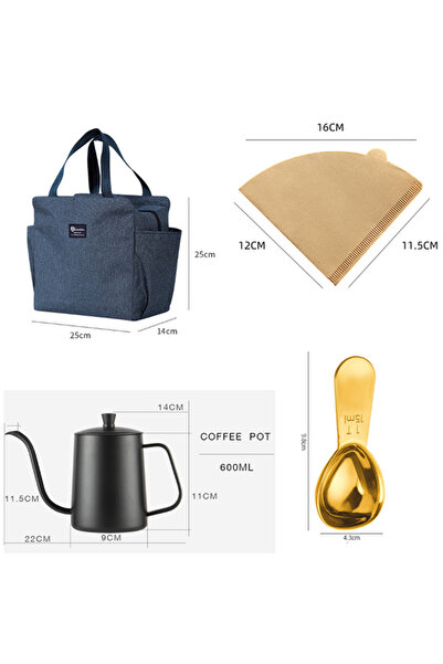 EHOME 6-Piece Coffee Maker Set, Hand Drip Coffee Maker, With Glass Coffee Ser...
