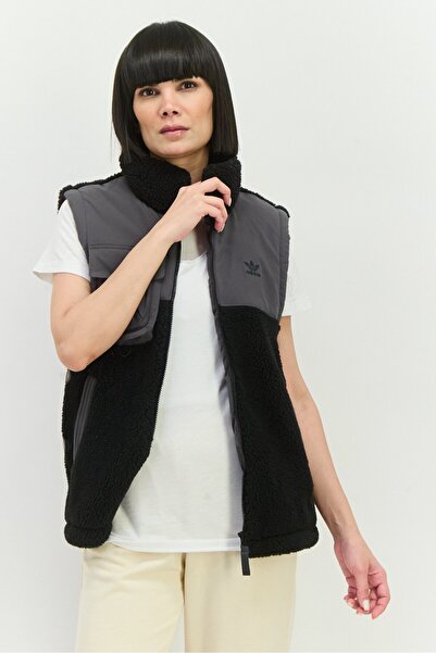 adidas Women Sportswear Fit Outdoor Vest Jacket, Dark Grey