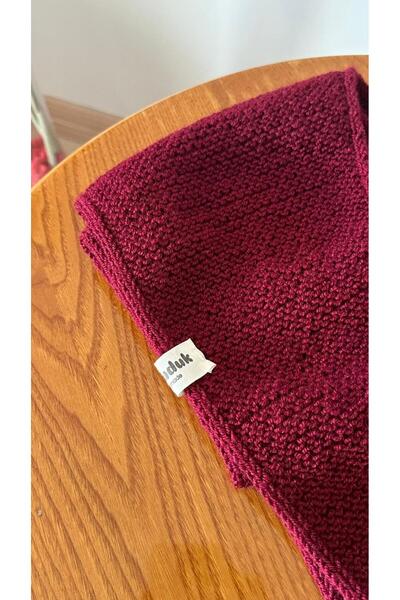 POFUDUK Sophie Knitted Scarf Foulard Shawl Pfdkf5 Burgundy