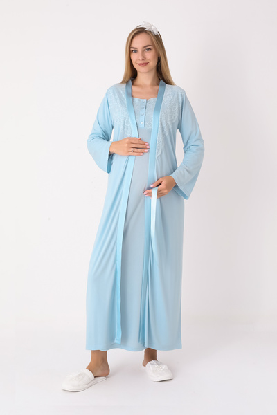 ERDENİZ TEKSTİL Set de îmbrăcăminte pentru maternitate și gravidă / Satin cu ...