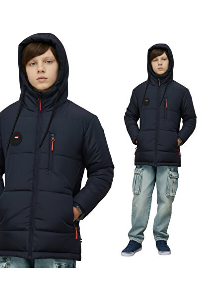 Senini Erkek Çocuk Mont & Şişme Kışlık Mont & Su İtici Rüzgar Geçirmez & İçi ...