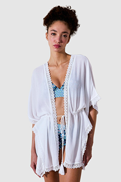 Penti Cute White Tie Up Kimono