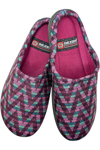 GEZER Women's slippers, geometric figures, comfortable and warm, soft sole, size 38, 24 cm