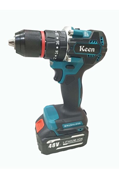 Ken Cordless Drill 48V with Two Batteries and 13mm Metal Chuck