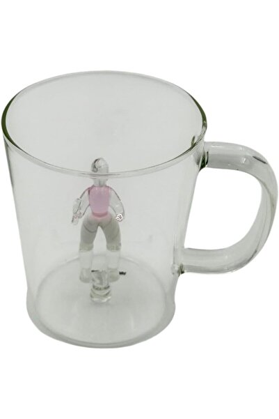 B&D Glass Mug with Decorative Figurine, 400 ml, Single-Wall, Not Microwave Safe