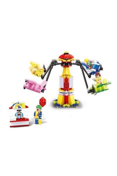 hak-iş oyuncak Funfair 272 Pieces Colorful Ferris Wheel Amusement Park Building Block Set