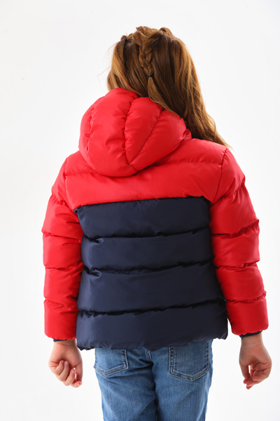 Neşeli Butik Girls Boys Red Robe Waterproof Inner Fleece Coat Nbrbc012