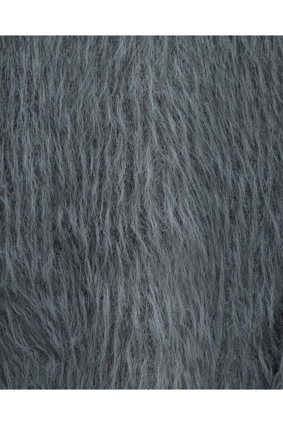 Modamorfo Round neck bearded knit sweater - smoke gray