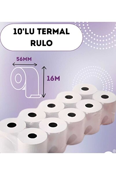 POSSET 56x16 Termal Pos Rulosu 1 Paket (10'lu)