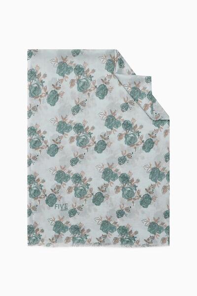 Levidor Green Relax Large Floral Shawl