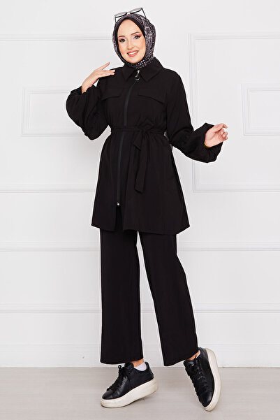 EBRUTESETTÜR Balloon Sleeve Zippered Hijab Set