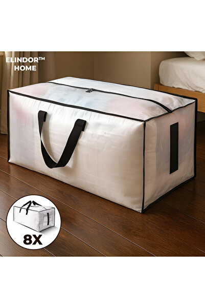 Elindor Σετ 8 μεγάλων σακουλών αποθήκευσης Elindor®, με φερμουάρ και χερούλια...