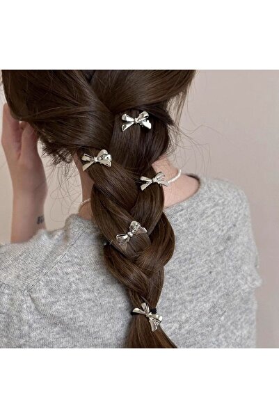 So Much Accesories Silver Color Metal Bowknot Clasp Set 6 Pieces