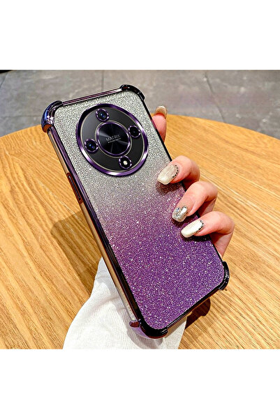 Generic Glitter Case for Honor X9D 5G ，Plating Edge，Ultra Slim，Luxury Gradient Shockproof Honor X9D Cover