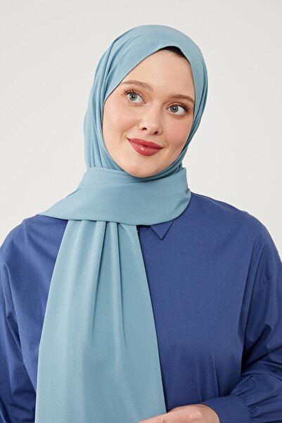 Levidor Buz Mavisi Medine İpeği Şal